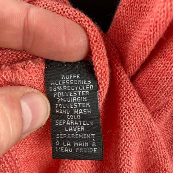 Save the Ocean Apparel Company Recycled Coral knit twist Poncho One Size - Picture 7 of 11